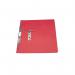 A vibrant red photograph showing 25 Exacompta Europa Spiral Files, perfect for transferring and organizing your documents. These pocket-sized files are a must-have for any office.