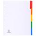 Exacompta Divider Coloured Plastic Tabs 5-Part A4 Maxi White 4305E GH04305