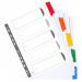 Exacompta Divider Coloured Plastic Tabs 5-Part A4 Maxi White 4305E GH04305