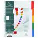 Exacompta Divider Coloured Plastic Tabs 5-Part A4 Maxi White 4305E