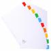 Exacompta Divider Coloured Plastic Tabs 10-Part A4 Maxi White 4310E GH04310