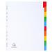 Exacompta Divider Coloured Plastic Tabs 10-Part A4 Maxi White 4310E GH04310