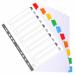 Exacompta Divider Coloured Plastic Tabs 10-Part A4 Maxi White 4310E GH04310