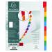 Exacompta Divider Coloured Plastic Tabs 10-Part A4 Maxi White 4310E