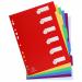 Exacompta Polypropylene 6 Part Dividers A4 Assorted 4906E GH04906