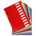 Exacompta Polypropylene 10 Part Dividers A4 Assorted 4910E GH04910