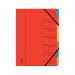 Exacompta Europa 7-Part Organiser 400gsm Pressboard A4 Red 5221Z GH05221