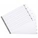 Exacompta Guildhall Mylar Index 1-10 A3 White MWD1-10A3Z GH05352