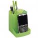 Exacompta Iderama 3 Compartment Pen Pot Lime (W90 x D123 x H110mm) 67597D GH09867