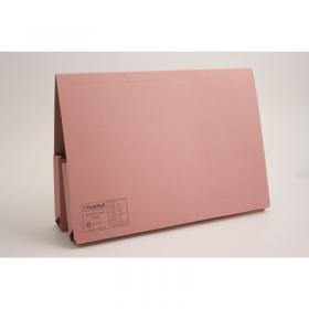 Exacompta Guildhall Legal Double Pocket Wallet Foolscap Pink (Pack of 25) 214-PNK GH10072