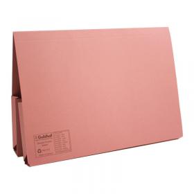 Exacompta Guildhall Legal Double Pocket Wallet Foolscap Pink (Pack of 25) 214-PNK GH10072