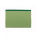 This photo shows a pack of 25 Exacompta Guildhall Double Pocket Wallets in a vibrant green color. The wallets are made of 315gsm paper and are sized for A4 and foolscap documents. The Guildhall Legal logo is visible on the front of each wallet.