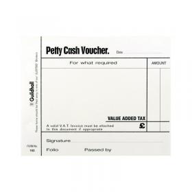 Exacompta Guildhall Petty Cash Pad 100 Leaves 127x102mm White (5 Pack) 103 1569 GH103W