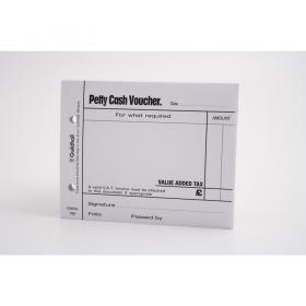 Exacompta Guildhall Petty Cash Pad 100 Leaves 127x102mm White (Pack of 5) 103 1569 GH103W