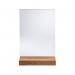 Exacompta Portrait Stand Up Sign Holder A4 with Wood Base 84258D GH10938