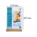 Exacompta Portrait Stand Up Sign Holder A4 with Wood Base 84258D GH10938