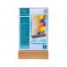 Exacompta Portrait Stand Up Sign Holder A6 with Wood Base 86258D GH10940