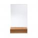 Exacompta Portrait Stand Up Sign Holder A6 with Wood Base 86258D GH10940
