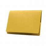 The Guildhall Document Wallets are vibrant yellow, with a sturdy full flap for secure storage. Each pack contains 50 folders, perfect for keeping foolscap size documents organized and protected. Ideal for use in offices, schools, or at home.