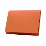 The Guildhall Document Wallets Exacompta have a full flap, foolscap size, and a vibrant orange color. These come in a pack of 50 and have the brand name GH14019.