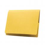 A bright and vibrant yellow Exacompta Guildhall Brief Size Pocket Wallet from Guildhall Legal, measuring 14x10 inches. A pack of 50 ensures youll have plenty for all your important documents.