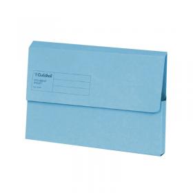 Exacompta Guildhall Document Wallet Foolscap Blue (Pack of 50) GDW1-BLU GH14029