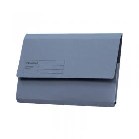 Exacompta Guildhall Document Wallet Foolscap Blue (Pack of 50) GDW1-BLU GH14029