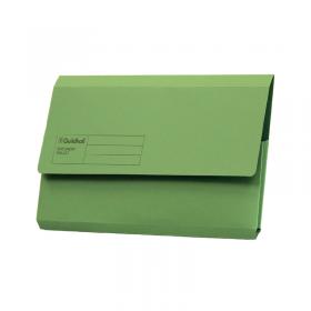 Exacompta Guildhall Document Wallet Foolscap Green (Pack of 50) GDW1-GRN GH14031