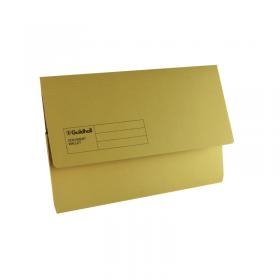 Exacompta Guildhall Document Wallet Foolscap Yellow (Pack of 50) GDW1-YLW GH14034