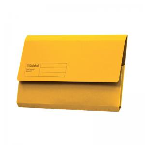 Exacompta Guildhall Document Wallet Foolscap Yellow Pack of 50
