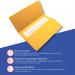Exacompta Guildhall Document Wallet Foolscap Yellow (Pack of 50) GDW1-YLW GH14034