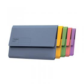 Exacompta Guildhall Document Wallet Foolscap Assorted (Pack of 50) GDW1-AST GH14048