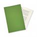 This image features a stack of green Exacompta Guildhall Square Cut Folders, with the words Guildhall Square Cut Files and Slipfiles written on the side. The folders are high quality, with a weight of 315gsm. There are 100 in a pack.