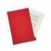 A pile of vibrant red folders sit neatly in a row, with the words Guildhall Square Cut printed boldly on the front. The sturdy 315gsm cardstock and foolscap size indicate their durability and capacity. In the background, a view of Guildhall Square can be seen, adding a touch of professionalism to the image.