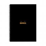 Rhodia Business A4 Book Wirebound Hardback 160 Pages Black (Pack of 3) 119232C GH15280