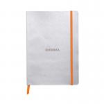 Clairefontaine Rhodiarama Notebook 80 Lined Pages A5 Silver Cover 117401C GH17401