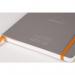 Clairefontaine Rhodiarama Italian Leatherette Meeting Book A5+ Silver 117781C GH17781