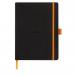 Clairefontaine Rhodiarama Italian Leatherette Meeting Book A5+ Black 117782C GH17782