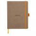 Clairefontaine Rhodiarama Italian Leatherette Meeting Book A5+ Taupe 117784C GH17784