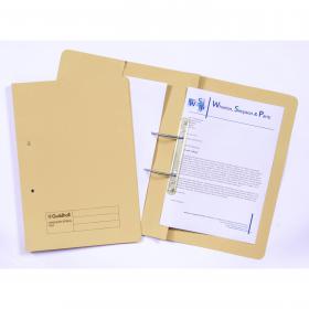 Exacompta Guildhall Transfer Spiral Pocket File 315gsm Foolscap Yellow (Pack of 25) 349-YLW GH22143