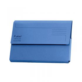 Exacompta Forever Document Wallet Manilla Foolscap Bright Blue (Pack of 25) 2115001 GH22881