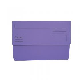 Exacompta Forever Document Wallet Manilla Foolscap Bright Purple (Pack of 25) 2115005 GH22883