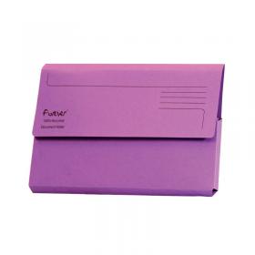 Exacompta Forever Document Wallet Manilla Foolscap Bright Purple (Pack of 25) 2115005 GH22883