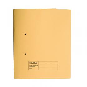 Exacompta Guildhall Heavyweight Transfer Spiral Pocket File Foolscap Yellow (Pack of 25) 211/6003 GH23036