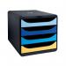 Exacompta Bee Blue Big Box Recycled 4 Drawer Assorted 3104202D GH31042