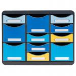 Exacompta Bee Blue Store Box Recycled 11 Drawers Assorted GH31372