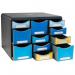 Exacompta Bee Blue Store Box Recycled 11 Drawers Assorted 3137202D GH31372