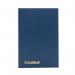 In the photograph, one can see an Exacompta Guildhall Account Book with 80 pages and 7 cash columns. The book is open, displaying its neatly organized rows and columns. The cover shows the Guildhall logo and title, while the pages are lined in blue and red ink. The overall look is professional and functional.