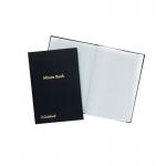 The image shows a stack of sturdy meeting pads and a bound minute book, all made by Exacomptas Guildhall brand. The minute book has indexed tabs and 160 pages, making it ideal for keeping organized meeting notes.
