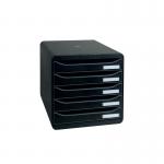 Exacompta Big Box + 5 Drawer Black 309714D GH42171